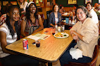Eliza Matthews, a seventh grader from Franklin Middle School sits with her mother, Kimberly Johnson and her basketball coach at the Save Long Beach Middle School Sports fundraiser hosted by Progressive Dinner Party Long Beach on June 5, 2011. At the event Ms. Matthews read an essay she wrote about the importance of sports in the lives of middle school students. Eliza Matthews, a seventh grader from Franklin Middle School sits with her mother, Kimberly Johnson and her basketball coach at the Save Long Beach Middle School Sports fundraiser hosted by Progressive Dinner Party Long Beach on June 5, 2011. At the event Ms. Matthews read an essay she wrote about the importance of sports in the lives of middle school students.
