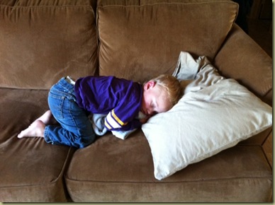 Sleeping on couch