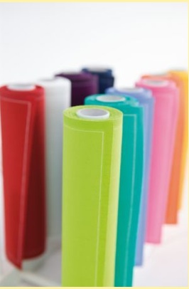 Napkins on a roll from www.rolldrapuk.com
