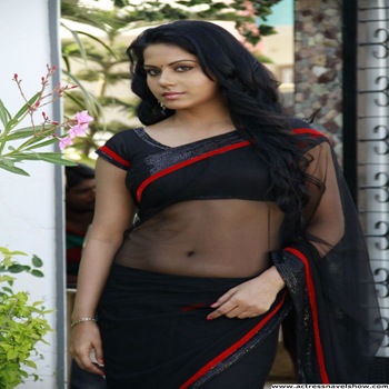 Rachana Mourya Hot Navel SHow In Black Saree
