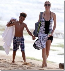 Anak Lelaki Heidi Klum Hampir Mati Lemas - heidi-klum-son-henry-hawaii-vacation