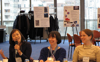 RCLA researchers Celina Su and Jennifer Dodge with Margo Hittleman, co-founder and the coordinator of the Natural Leaders Initiative, at RCLA's Social Change and Public Leadership Symposium. (left, right and center, respectively)