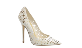 We loved Jimmy Choo's take on a bridal trend we've been spotting all over runways - laser cut. We loved Jimmy Choo's take on a bridal trend we've been spotting all over runways - laser cut.