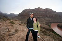 Us in the canyon, wide-angle lens