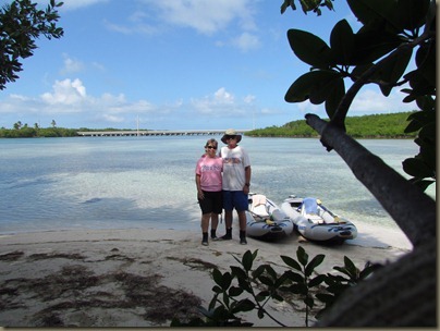 Karen and Al kayaking near Sunshine Key