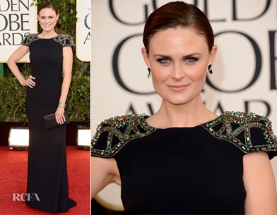 Emily Deschanel de Badgley Mischka