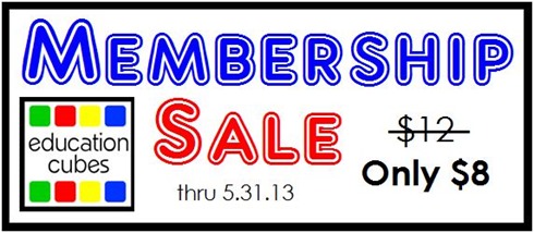 Education Cubes Membership Sale ONLY $8