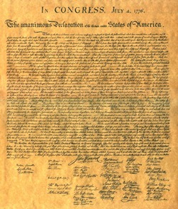 Image of the Original Declaration of Independence Image of the Original Declaration of Independence