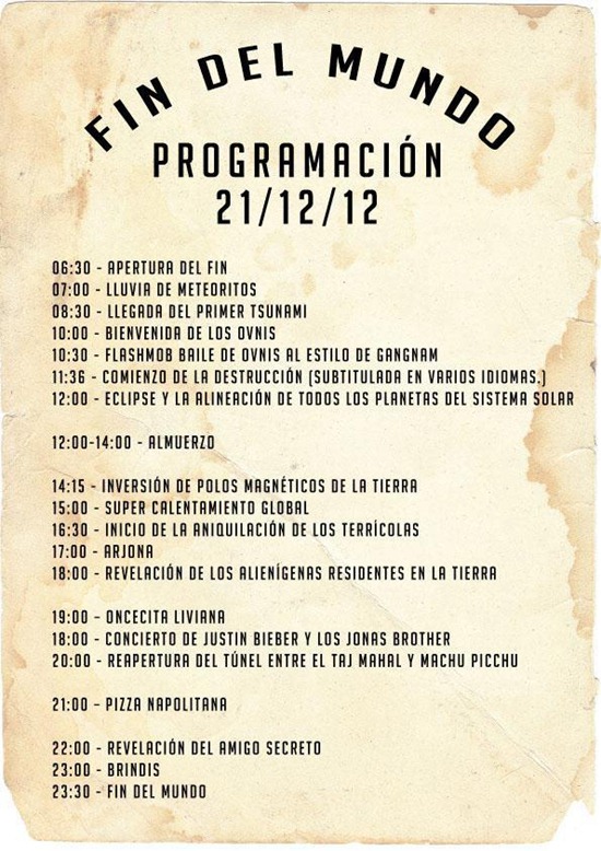 Fin del mundo Fin del mundo