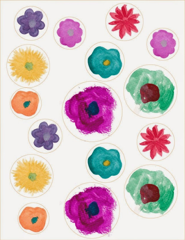 Watercolor Flower Printable - Create a Mother's Day Bouquet that won't wilt!