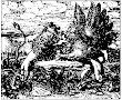 Mylius Philosophia Reformata Fig 23 A Crowned Lion And A Winged Crowned Fighting Lioness