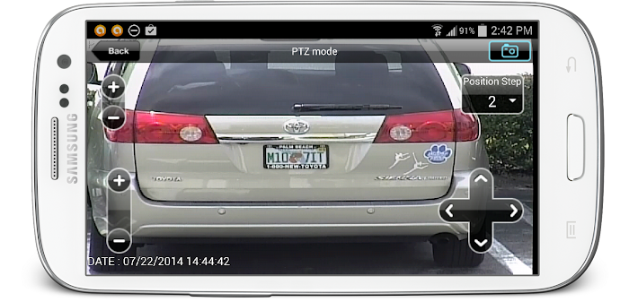 PTZ-A10X pan tilt zoom camera connected to an iDVR-PRO and controlled via the Android mobile app. For more information, please visit http://iDVR-PRO.com Android-Mobile-App-PTZ-Camera-Controls.png