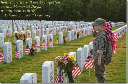 sacrifice will not be forgotten