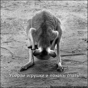 Убирай игрушки и ложись спать!