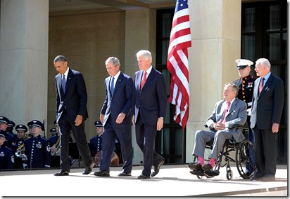 5-Living Presidents Gather for 43 Library Opening