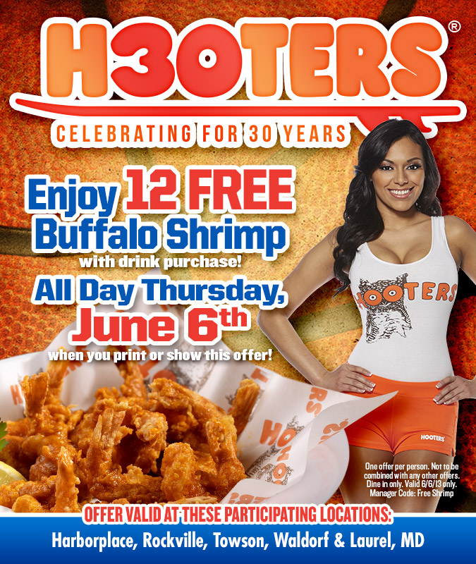 Hooters discount coupon