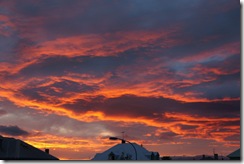 sunset over Reykjavik 105 seen from the Town House kitchen