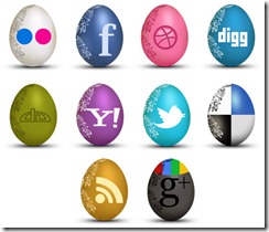 Egg-shaped social Icons Egg-shaped social Icons