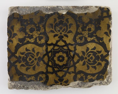 Tile | Origin:  Turkey | Period: 18th century | Details:  Not Available | Type: Stone-paste | Size: H: 19.2  W: 28.4  cm | Museum Code: F1909.4 | Photograph and description taken from Freer and the Sackler (Smithsonian) Museums.