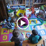 Playtime. No one wanted to pin the tail on the Donkeysaur (yet). &ndash; 27-Feb-2010
