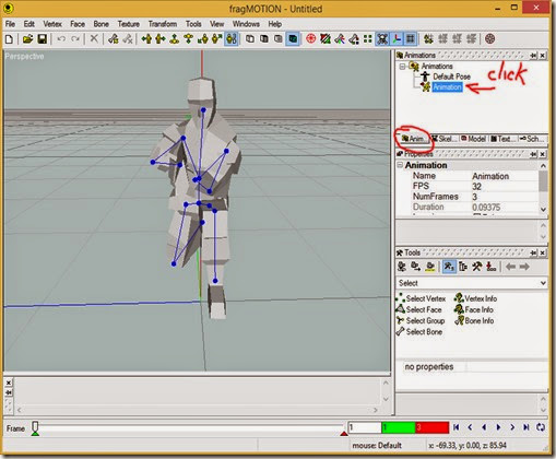 Select the animation in fragMOTION Select the animation in fragMOTION