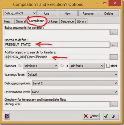 Project compiler settings Project compiler settings