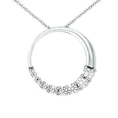 Round Diamond Circle Journey Pendant Round Diamond Circle Journey Pendant