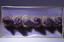 Purple Swirls 12 X 24 X 10in oil on fabric covered box