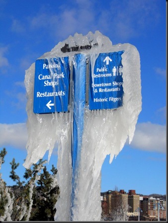 iced canal park lampposts iced canal park lampposts