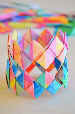 Folded Paper Bracelets from Picklebums Folded Paper Bracelets from Picklebums