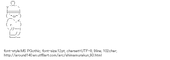 [AA]Shimamurakun