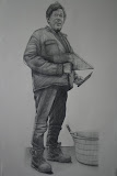 Harrie - 50 x 95 cm -potlood op papier (Serie 'Karakteristieke Hiekers')
