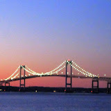 The Newport Bridge on Christmas Eve