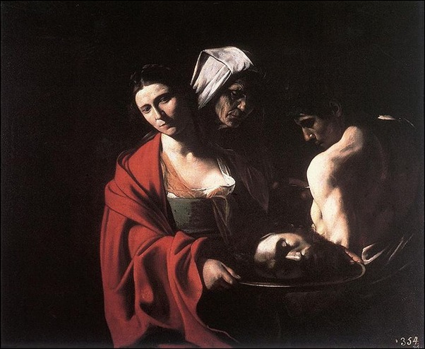 Caravage, salomé avec la tête de St Jean-Baptiste