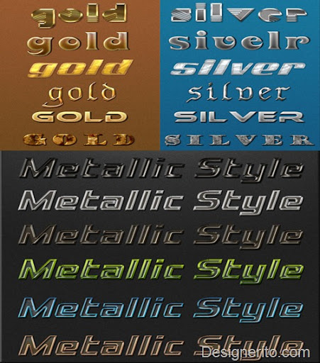 Gold and Silver Photoshop Text Styles 2 collections of amazing text styles