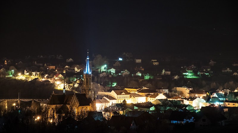 Grybów - Kościół nocą DSC_4525.jpg