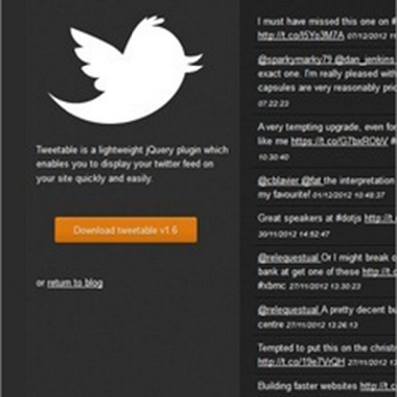 9 plugins en jQuery para manipular el API de Twitter