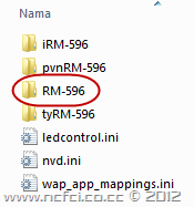 Create folder named RM-596
