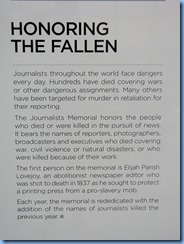 1546 Washington, D.C. - Newseum - Journalists Memorial 1546 Washington, D.C. - Newseum - Journalists Memorial