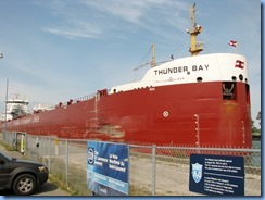 8450 Thorold -  Welland Canals Parkway - Thunder Bay lake freighter leaving Lock 6
