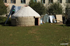 Traditional yurt behind the resort