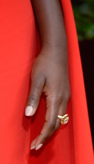 Nails at the Golden Globes - Lupita Nyong’o wearing Deborah Lippmann