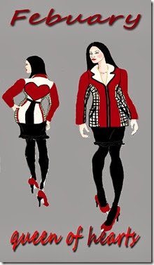 front and back febuary coat illustration view 4 with belt