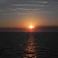 Sunset, somewhere between the Balearic islands and the French coast