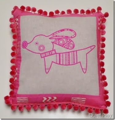 Pink Pipsqueak cushion