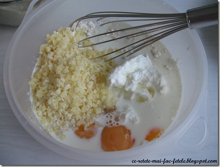 Quiche cu varză de Bruxelles - pregatim compozitia Quiche cu varză de Bruxelles - pregatim compozitia