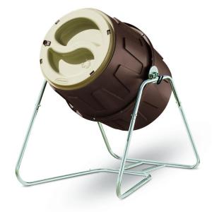 The sturdy galvanized steel frame makes it easy to turn this composter daily to break down the contents.