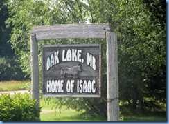 8411 Manitoba Oak Lake just off Trans-Canada Highway 1 - Oak Lake sign 8411 Manitoba Oak Lake just off Trans-Canada Highway 1 - Oak Lake sign