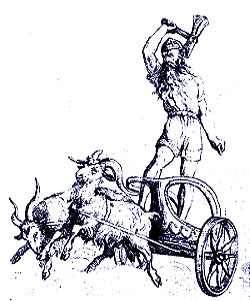 Thor In His Chariot, Asatru Gods And Heroes