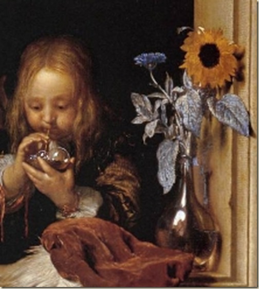 Van Mieris, l'enfant à la bulle de savon